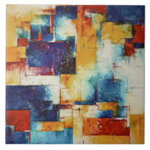 Trending Abstract Painting Art M1 Ceramic Tile