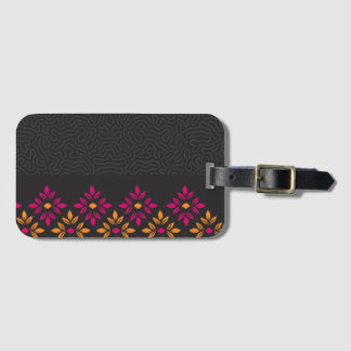 Trending Black & Colourful floral Luggage Tag