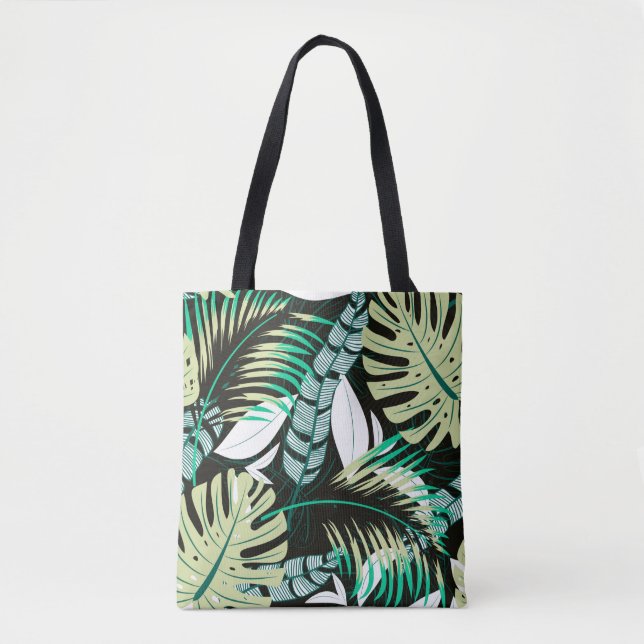 Trending bright seamless pattern with colourful tr tote bag (Front)