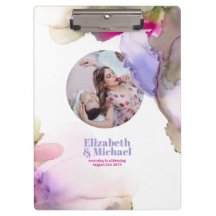 Trending Clipboard Moody Watercolor PHOTO and TEXT