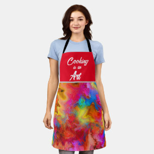 TRENDING COOKING IS AN ART RAINBOW  APRON