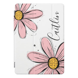 Trending Daisy Blush pink inky art iPad Pro Cover