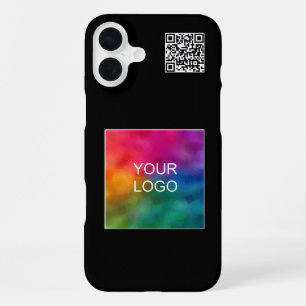 Trending Elegant QR Code Upload Your Own Logo iPhone 16 Plus Case