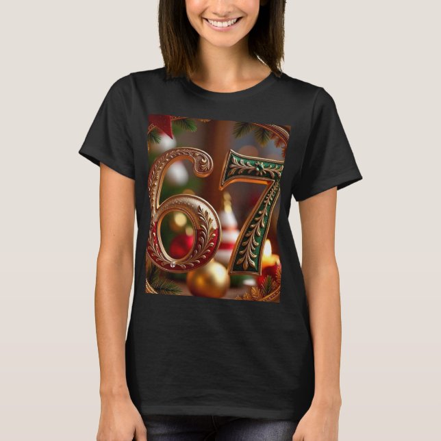 Trending Elegant Six Seven Christmas Meme T-Shirt (Front)