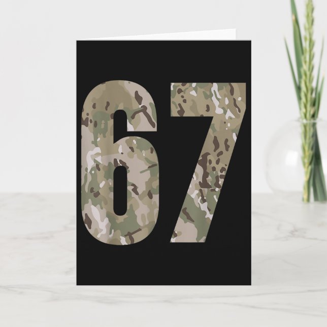 Trending Gen Alpha Six Seven 6 7 Meme Cam Multi Ca Card (Front)