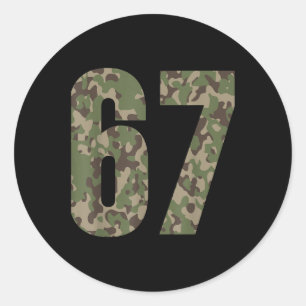 Trending Gen Alpha Six Seven 6 7 Meme Cam Multi Ca Classic Round Sticker