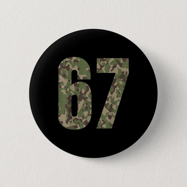 Trending Gen Alpha Six Seven 6 7 Meme Cam Multi Ca Cm Round Badge (Front)