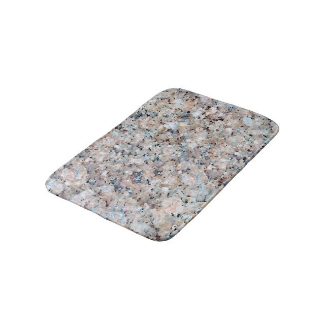 Trending Grey Mauve Pink Marble Granite Pattern Bath Mat (Angled)