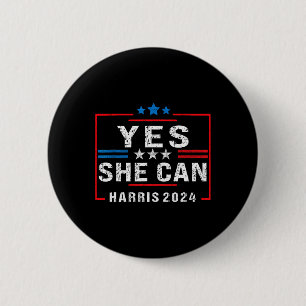 Trending Kamala Yes She Can 6 Cm Round Badge