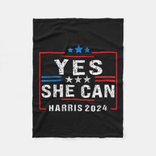 Trending Kamala Yes She Can Fleece Blanket