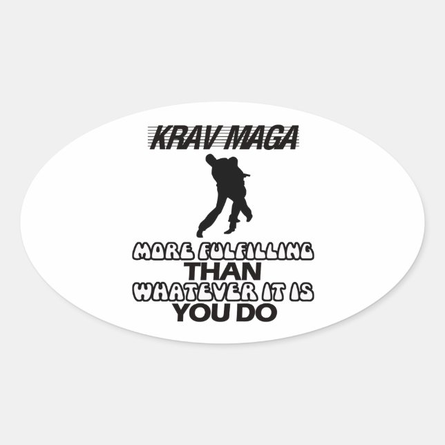 Trending Krav Maga DESIGNS Oval Sticker (Front)