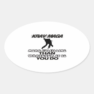 Trending Krav Maga DESIGNS Oval Sticker