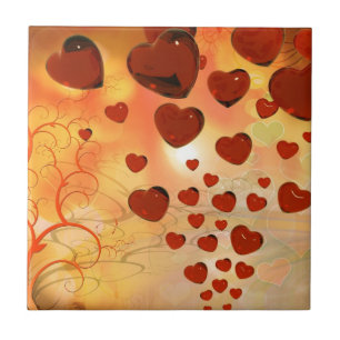 Trending love hearts, accessories. Valentines day Tile
