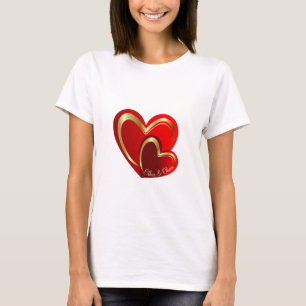 Trending Love Red Hearts Girlfriend Birthday Gift T-Shirt