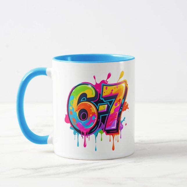 Trending Meme Modern Teen 67 6-7 IYKYK Mug (Left)