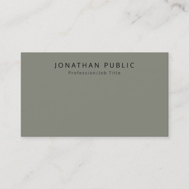 Trending Modern Elegant Colours Simple Template Business Card (Front)