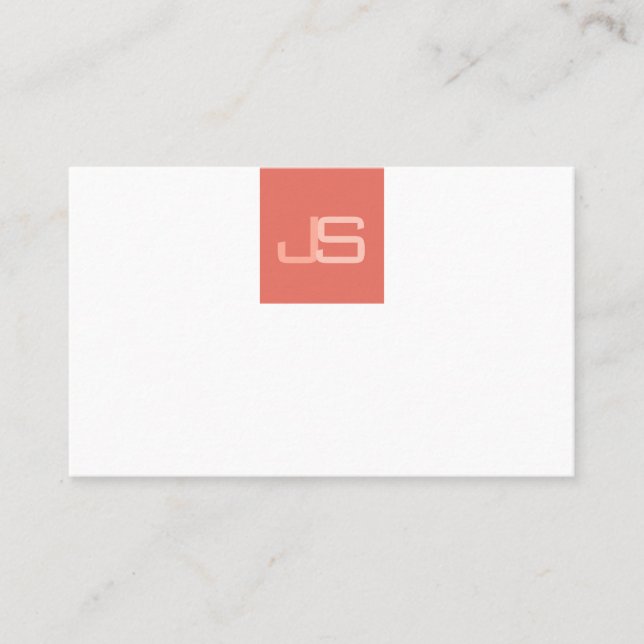 Trending Modern Monogram Elegant Template Business Card (Front)