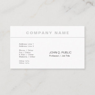 Trending Modern Professional Elegant Plain Business Card