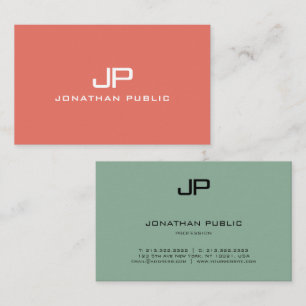 Trending Monogram Modern Elegant Colours Template Business Card