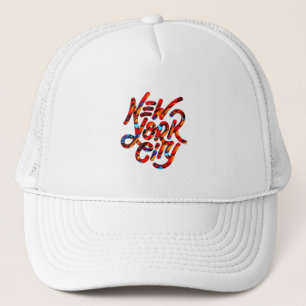 Trending New York City Logo in Summer Colours Trucker Hat
