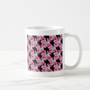Trending Pink black floral pattern accessories Coffee Mug