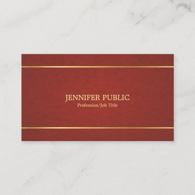 Trending Professional Sophisticated Creative Plain Business Card (Front)