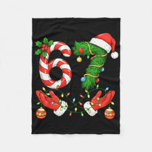 Trending Six Seven Meme Christmas 67 Santa Funny C Fleece Blanket