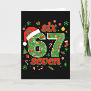Trending Six Seven Meme Christmas 67 Xmas Men Wome Card