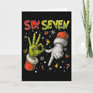 Trending Six Seven Meme Christmas 67 Xmas Men Wome Card