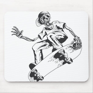 Trending Skating Skeleton play skateboard Mouse Pad