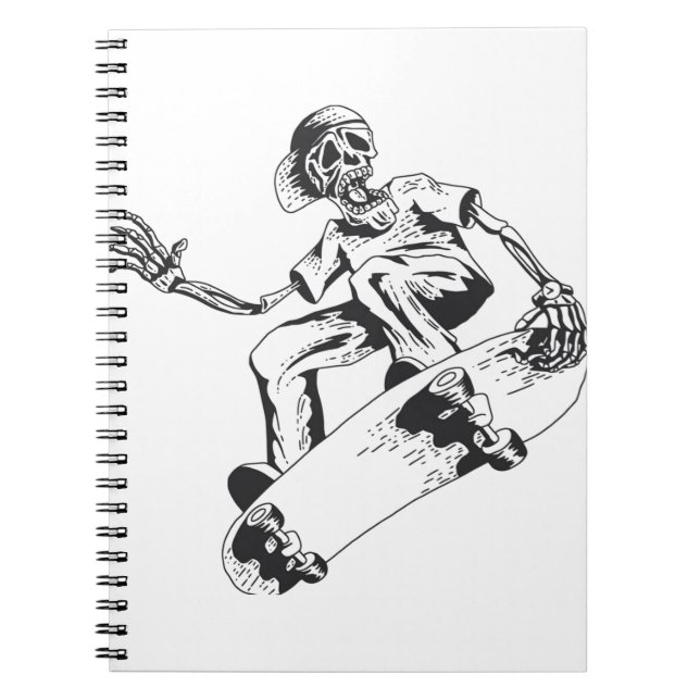 Trending Skating Skeleton play skateboard Notebook (Front)