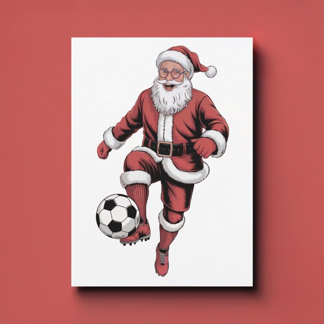 Trending Soccer Santa Newlywed Holiday Card  (Creator Uploaded)