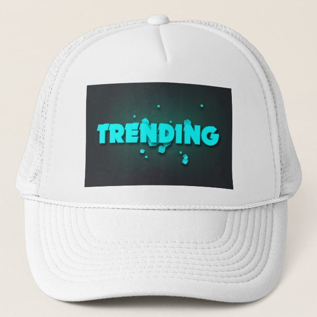 Trending trucker hat for sale. (Front)
