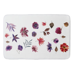 Trending Watercolor Floral Bath Mat