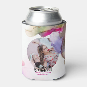 Trending Watercolor PHOTO Gift Moody Can Cooler