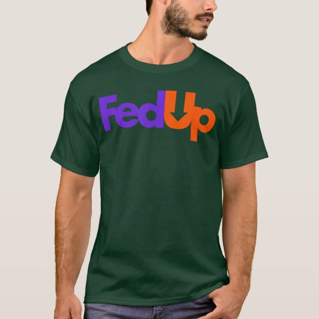 Trendingees Fed UpBlack retro T-Shirt (Front)