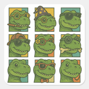 Trendosaurus Rex Square Sticker