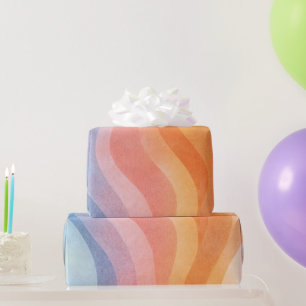 Trendy 2026 Minimalist Wave Design Gift Modern Wrapping Paper