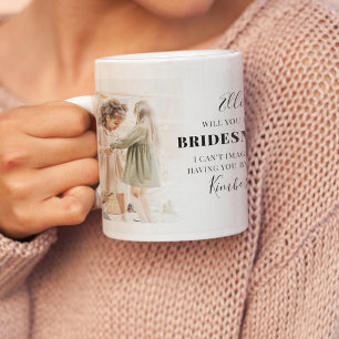 Trendy 2 Photo Will You Be My Bridesmaid? Proposal Coffee Mug