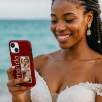 Trendy 2 Photos and Name Can Change Black iPhone