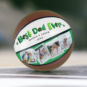 Trendy 4 Photo 'Best Dad Ever' Keepsake Basketball