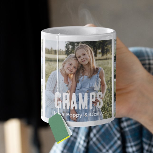 Trendy 5 Photo Collage Gramps Coffee Mug (Creator Uploaded)