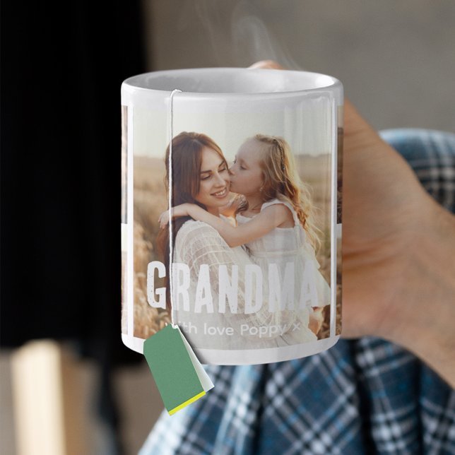 Trendy 5 Photo Collage Grandma Coffee Mug (Creator Uploaded)
