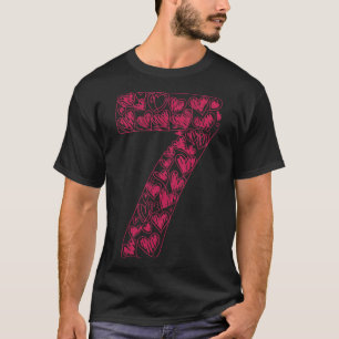 Trendy 6 7 Viral Sketch Heart 67 Cute Valentine Ma T-Shirt