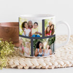 Trendy 8 Picture Masonry Grid Grey Photo Large Coffee Mug<br><div class="desc">Grey Giant Photo Mug - customized with 8 of your photos. This trendy masonry grid style photo collage includes landscape and portrait formats to give you plenty of choice for placement. The photo template is set up for you to add 8 of your pictures to create a unique keepsake gift...</div>