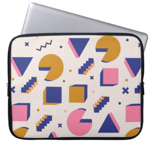 Trendy 90s memphis geometric seamless pattern. Vin Laptop Sleeve