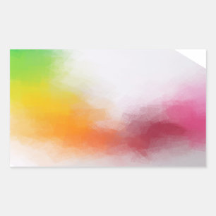 Trendy Abstract Artwork Colourful Blank Template Rectangular Sticker