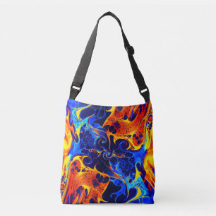 trendy abstract colourful colour swirl crossbody bag