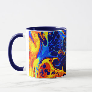 trendy abstract colourful colour swirl mug
