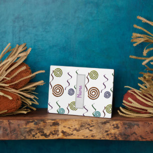 Trendy Abstract Colourful Shapes Plaque